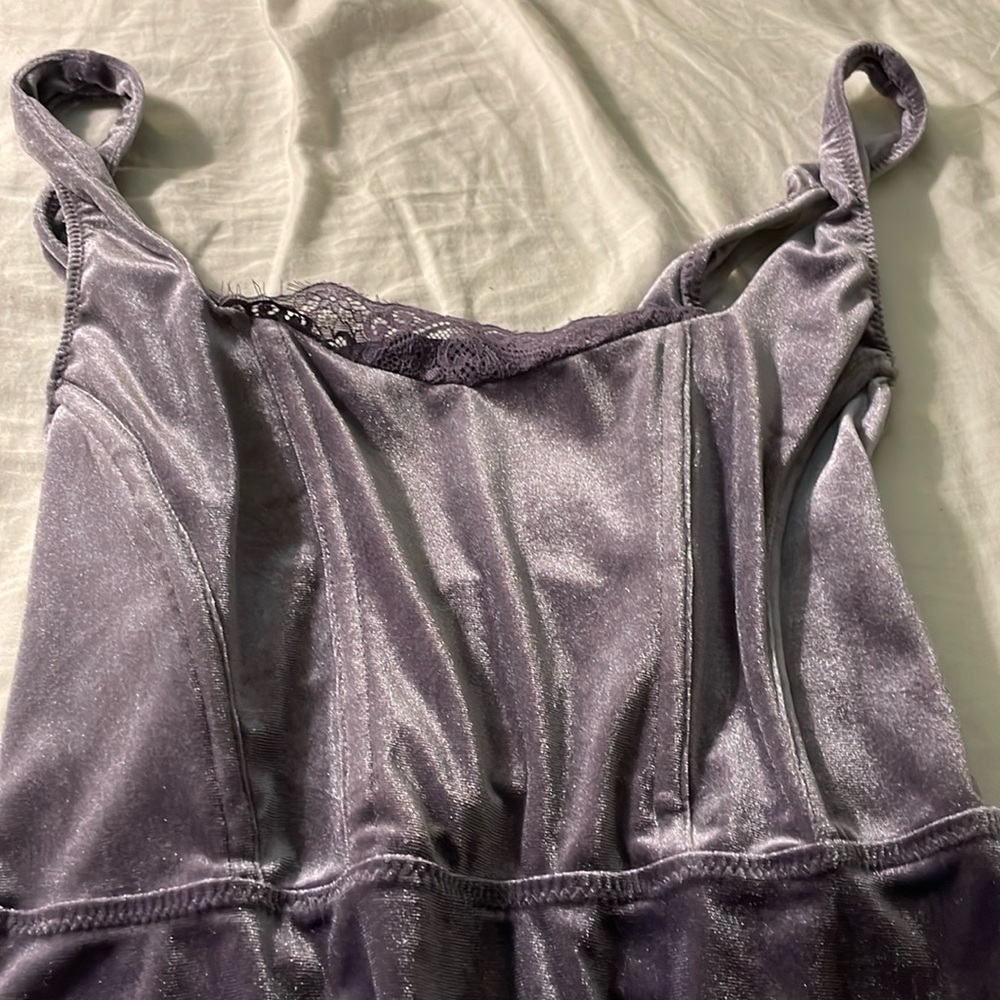 Bridgerton Purple velvet  Bodysuit
